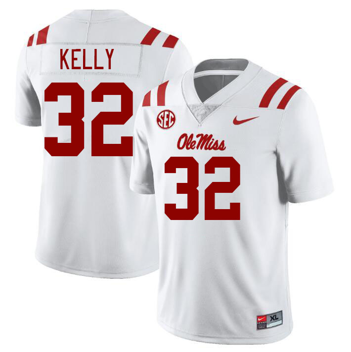 Ole Miss Rebels #32 Torian Kelly College Football Jerseys Stitched Sale-White